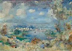 Willi Nowak, View of a Town, 1930s, oil on canvas
