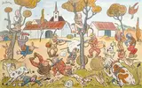 Josef Lada, Hunt on the Village Square
