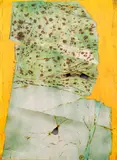 Svatopluk Klimeš, Self-Portrait (Invocation to Ancestors), 2013, mixed media (burnt through collage) on canvas