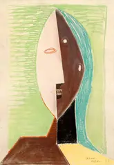 Alois Wachsman, Head, 1931, pastel on paper