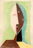 Alois Wachsman, Head, 1931, pastel on paper