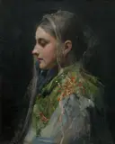 Vojtěch Hynais, Portrait of a Young Woman, 1886, oil on canvas