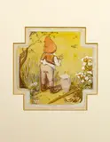 Vojtěch Preissig, Spring Pixie, circa 1895, mixed media (ink, watercolor) on paper