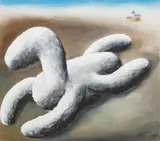 Andreas Schulze, White Dog I, 1996, oil on canvas