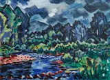Václav Špála, The Morávka River, 1936, oil on canvas