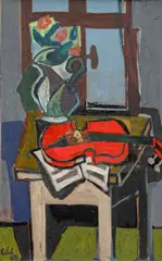 Antonín Pelc, Still Life with Violin, 1960, oil on canvas
