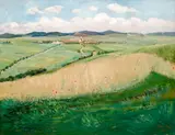 Jan Minařík, Landscape of Central Bohemian Highlands, 1910, oil on canvas