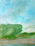 Josef Šíma, Landscape, 1960, mixed media (watercolor, gouache, pastel) on paper