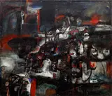 Josef Jira, Violence Celebrations III (from the Eyes Series), 1968, oil on canvas