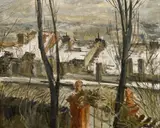 Karel Holan, Old Střešovice, 1945, oil on canvas