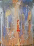 Jakub Špaňhel, Chandelier, 2015–2021, mixed media (acrylic, pigment) on canvas