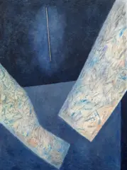 Karel Těšínský, Crystals in Space, circa 1970, oil on canvas