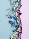Ondrash & Kašpárek, Growing Through, 2022, mixed media (acrylic, airbrush) on canvas