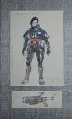 Theodor Pištěk, Children of Dune, 2001, mixed media (watercolor, white, ink) on paper