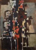 Jacob Bornfriend, Autumn Atmosphere, 1963, oil on canvas