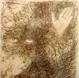 Jindřich Štyrský, Ubiquitous Eye, 1937, komb. tech. (tužka, rudka, pastel) na kartonu