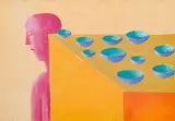 Jiří Sopko, Small Green Bowls, 2000, oil on canvas