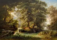 Albert Rieger, Forest Seclusion, circa 1891, oil on canvas