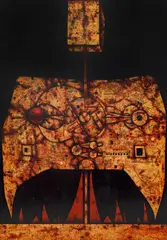 Mikuláš Medek, Angel of Evil Birds I, 1972, mixed media (oil, enamel) on canvas