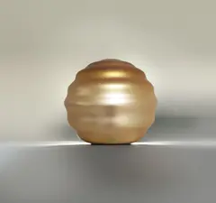 Rudolf Burda, MATT GOLD VIBRATION SUN, 2016, hand silvered and blown overlay glass (czech crystal, amber glass)
