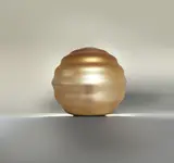 Rudolf Burda, MATT GOLD VIBRATION SUN, 2016, hand silvered and blown overlay glass (czech crystal, amber glass)