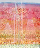 Jiří Kaloč, Enchanting Event, 2022, mixed media (acrylic, lacquer) on paper