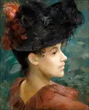 Vojtěch Hynais, Portrait of Suzanne Valadon, 1889, pastel on paper laid down on canvas