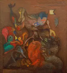Dawn by Zdeněk Sklenář, 1946, oil on canvas, sold Nov 2022