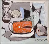 Emil Filla, Still Life with Salmon, 1928, oil on canvas