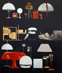 Theodor Pištěk, Still Life with Lamps, 1981, oil on canvas