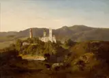 Hugo Ullik, The Rožmberk Castle, 1874, oil on canvas