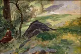 Julius Mařák, Edge of a Forest, 1880s/1890s, oil on cardboard