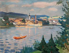 Jaroslav Král, View of Písek, 1922, oil on canvas