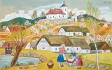Josef Lada, Spring, 1942, gouache on cardboard