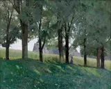Roman Havelka, Alley in Bítov, 1905, oil on canvas