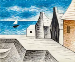 Jan Zrzavý, Le Fret II, 1959, tempera on cardboard