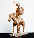 Jaroslav Róna, Sun Knight, 2014, 14k gold gilt-bronze