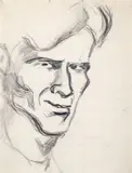 Bohumil Kubišta, Self-Portrait, 1909–1910, charcoal on paper