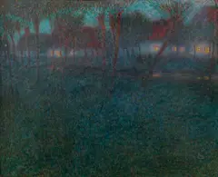 Jan Honsa, Evening, 1901, oil on cardboard