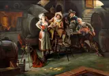 Jan Skramlík, Merry Companionship, 1910s, oil on canvas