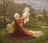 František Ženíšek, Panna Marie s Ježíškem, 1893, olej na plátně