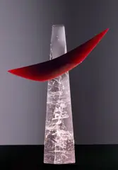 Eva Fišerová, Variant, 1965, object (amethyst and ruby glass)