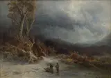 Winter by Charlotte Piepenhagen-Mohr, oil on canvas, sold May 2023
