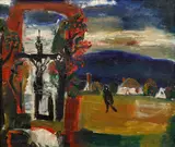 Pilgrim by Josef Jira, 1971, oil on canvas, sold May 2023