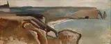 Rudolf Kremlička, Étretat, 1930, oil on canvas