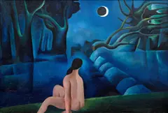 Miloslav Chlupáč, By the River, 1997, oil on canvas