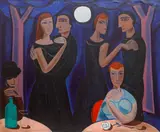 Karel Černý, Dancing in the Garden, 1946, oil on canvas