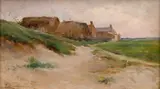 Zdenka Braunerová, Fisherman's Cottages in Cayeux, 1880s/1890s, oil on canvas