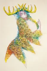 Jiří Trnka, Oberon, circa 1961, oil pastel on paper