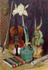 Ludvík Kuba, Musical Still Life, 1944, oil on canvas